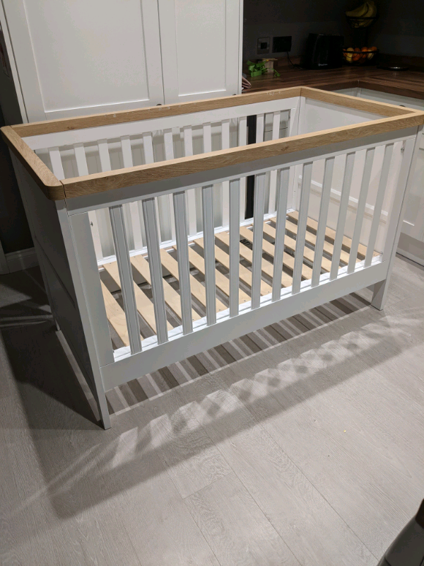 mothercare lulworth cot bed grey